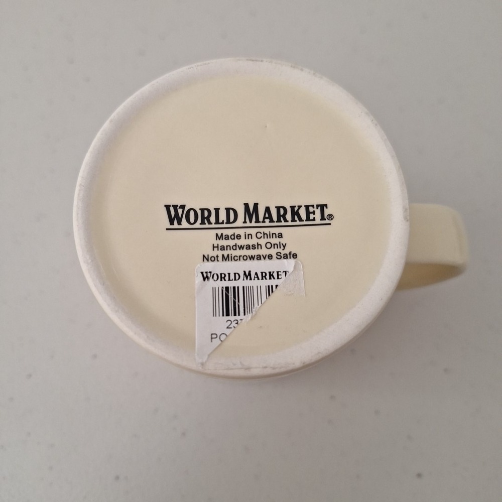 Vtg World Market 2pc Tea Mug W/ Lid Ceramic 5" Panda Bamboo Asia Coffee Cup - Picture 10 of 10
